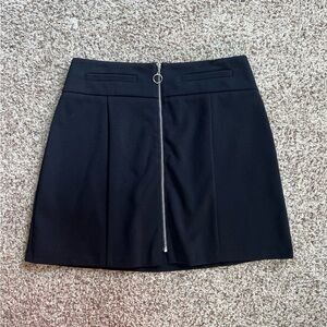 Candie’s Black Zip Front Mini Skirt Size Small
